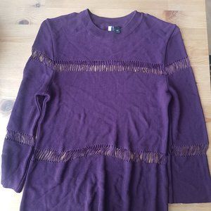 Topshop Violet Viscose Long Sleeve US 4
